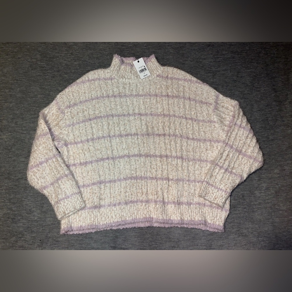Ophelia Roe Knit Lurex Striped Sweater NWT